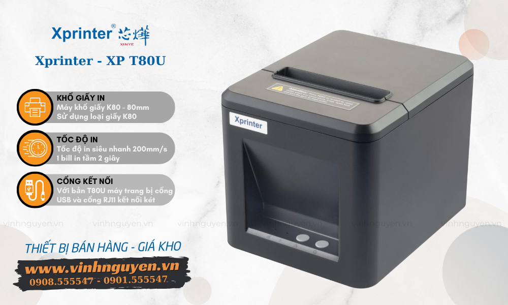 Máy in hoá đơn Xprinter T80U