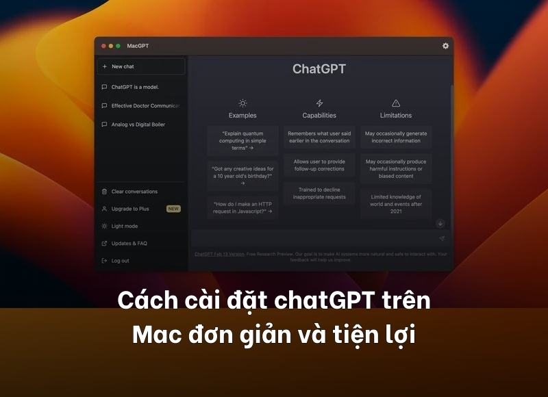 Cách cài đặt chatGPT trên Mac
