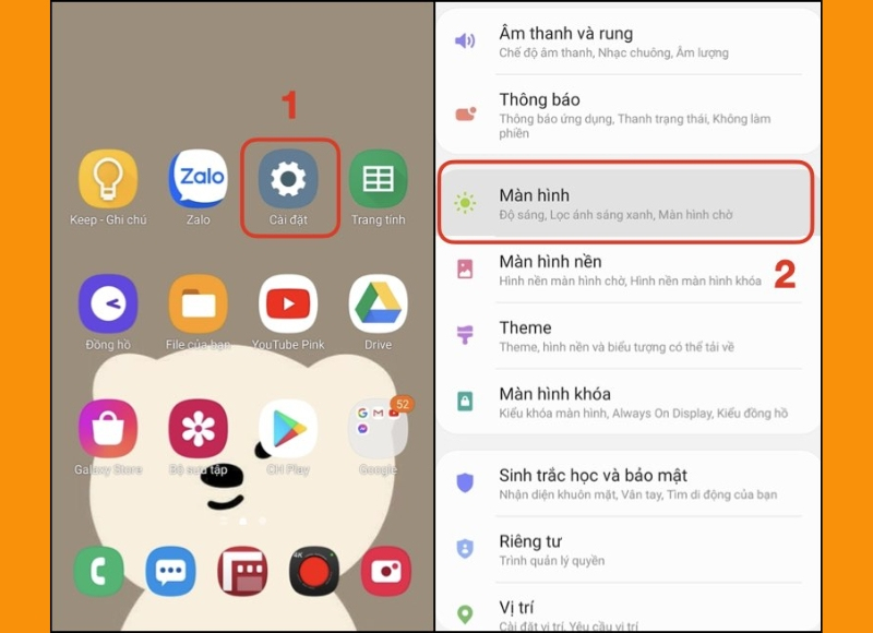 cách chỉnh phông chữ trên điện thoại