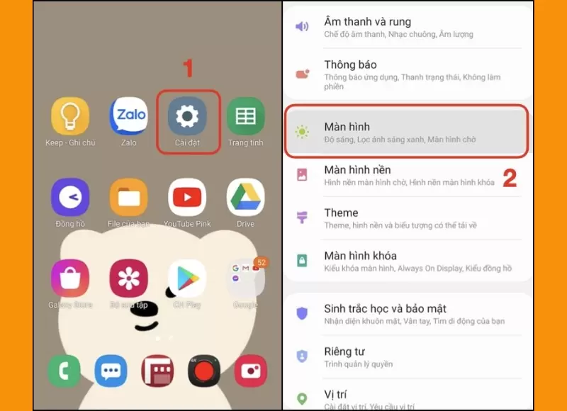 cách chỉnh phông chữ trên điện thoại