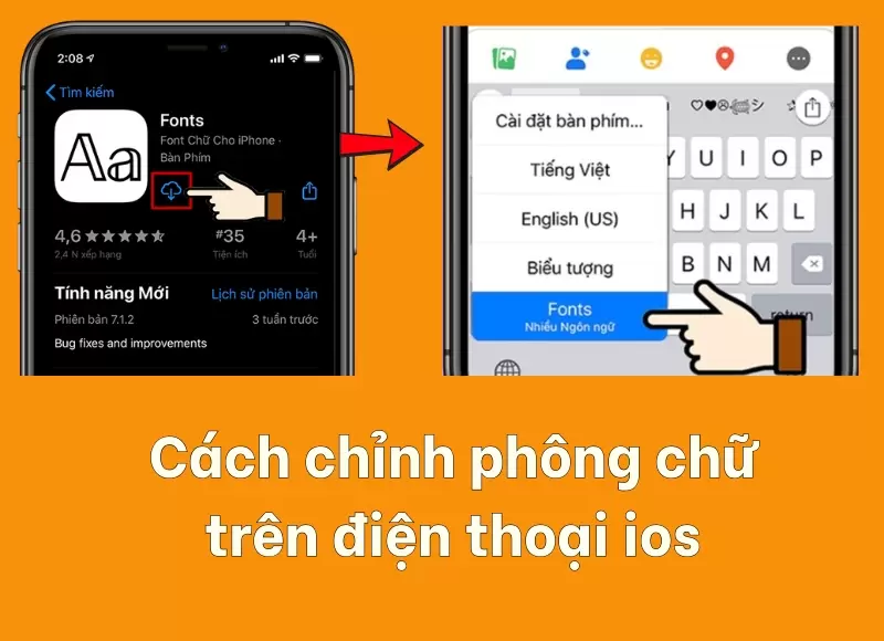 cách chỉnh phông chữ trên điện thoại