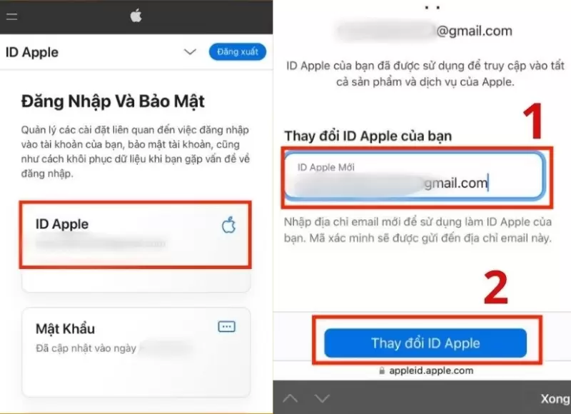 cách đổi ID apple