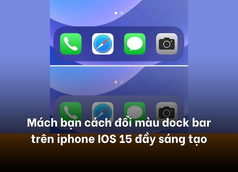 đổi màu dock bar trên iphone