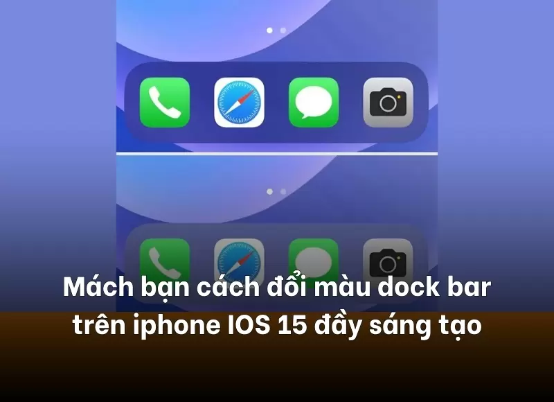 đổi màu dock bar trên iphone