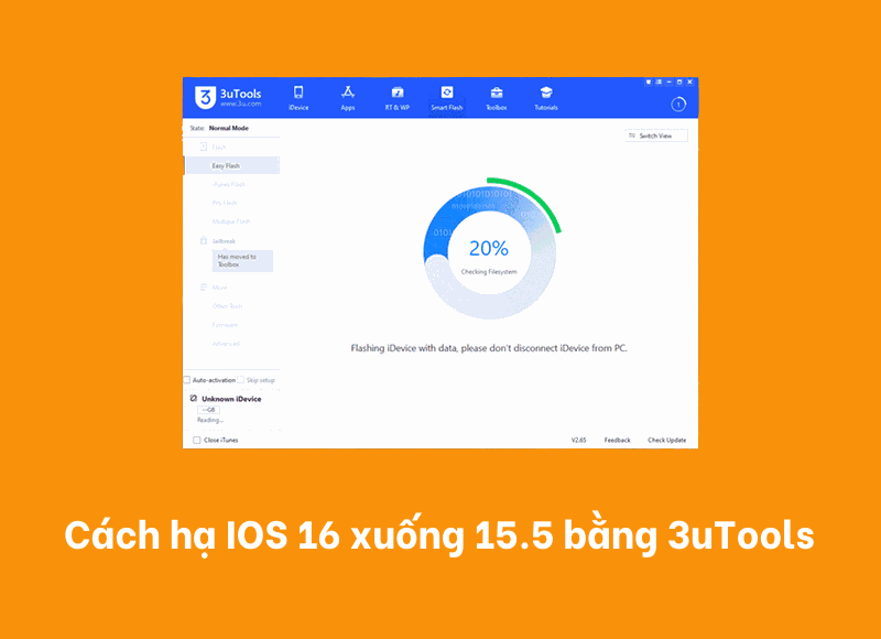  cách hạ IOS 16 xuống 15.5 bằng 3uTools