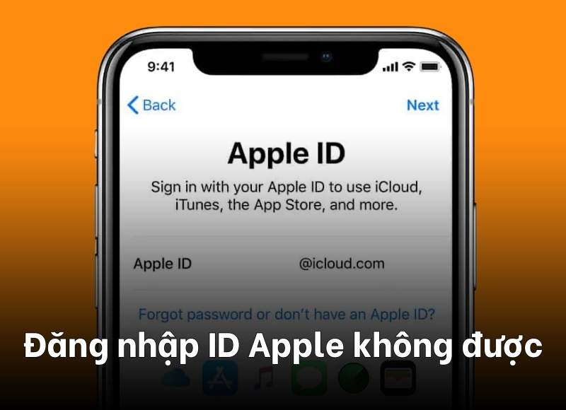 đăng nhập id apple không được