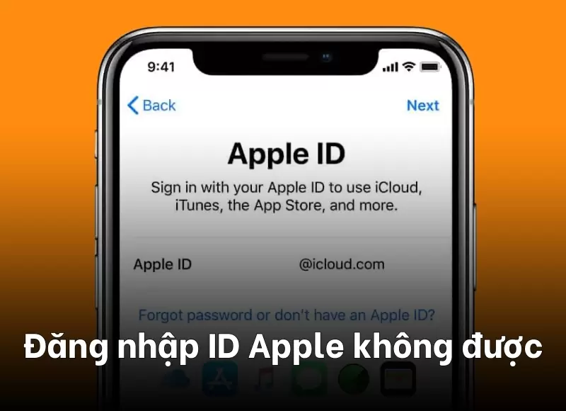 đăng nhập id apple không được