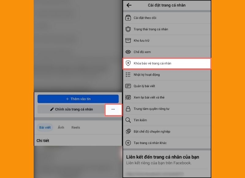 cách khóa bảo vệ trang cá nhân facebook