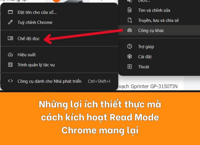 Cách kích hoạt Read Mode Chrome