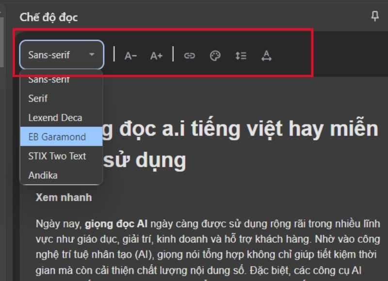 Cách kích hoạt Read Mode Chrome