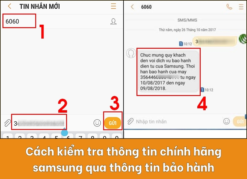 cách kiểm tra thông tin chính hãng samsung