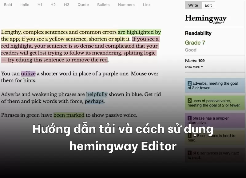Cách sử dụng Hemingway Editor