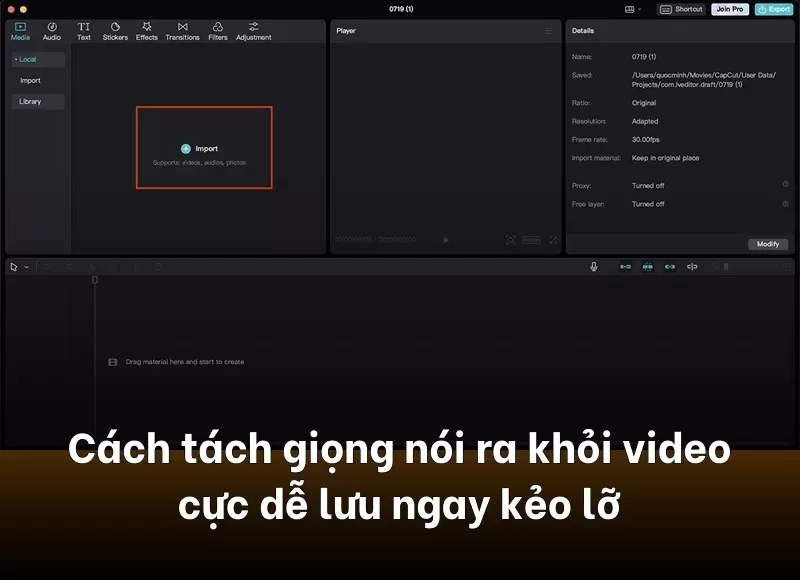 Cách tách giọng nói ra khỏi video