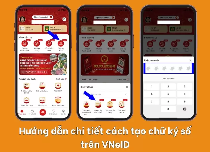 Cách tạo chữ ký số trên VNeID