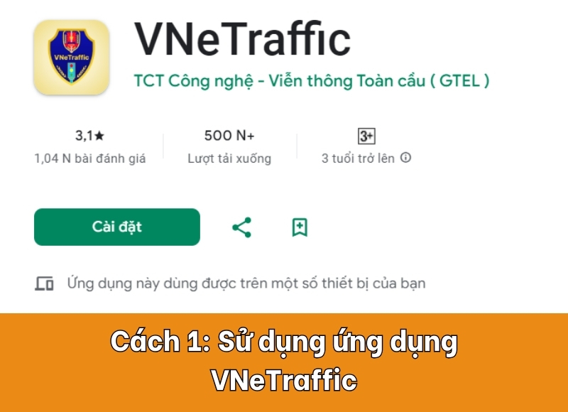 cách tra cứu phạt nguội online qua VNeTraffic