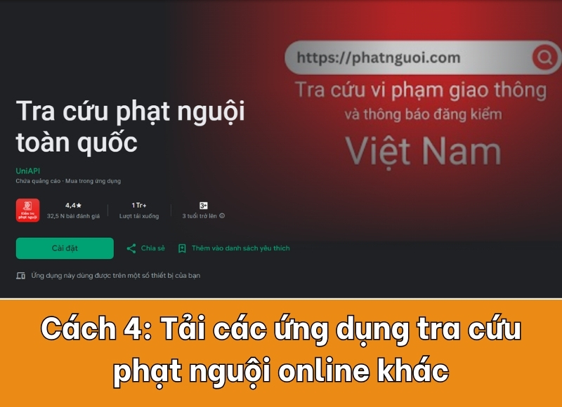 cách tra cứu phạt nguội online qua các app