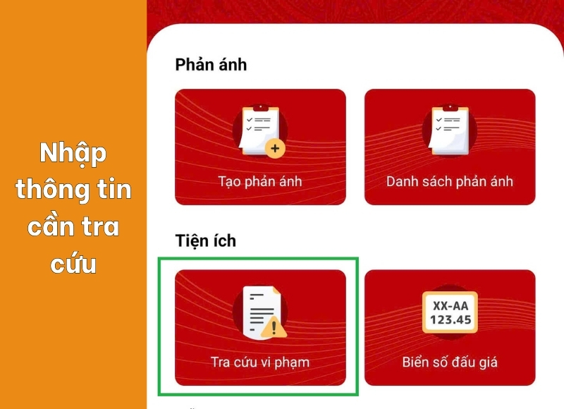 cách tra phạt nguội trên VNeTraffic