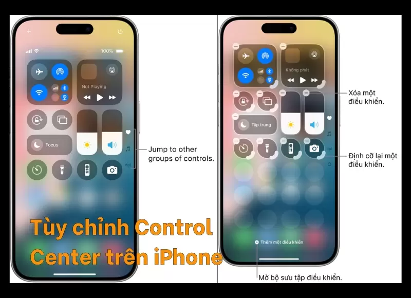 control center trên iphone