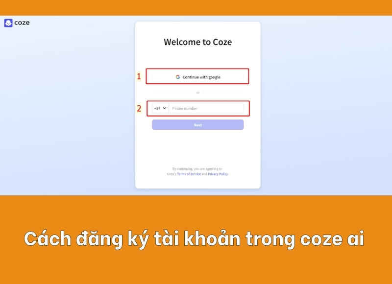 đăng ký tài khoản coze ai