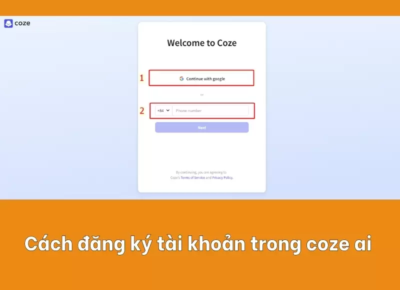 đăng ký tài khoản coze ai