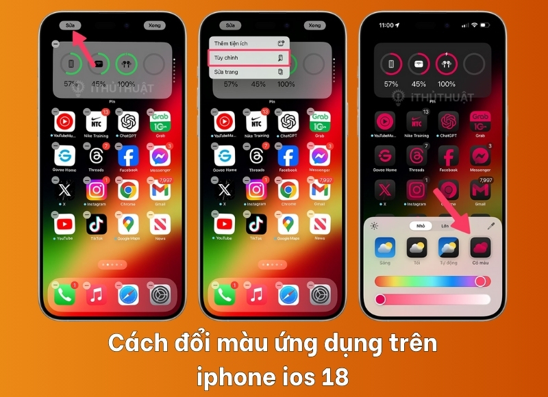  đổi màu ứng dụng trên iphone ios 18