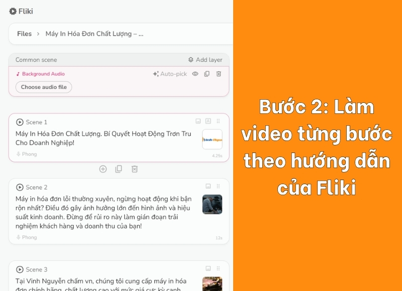 điều chỉnh video với fliki ai