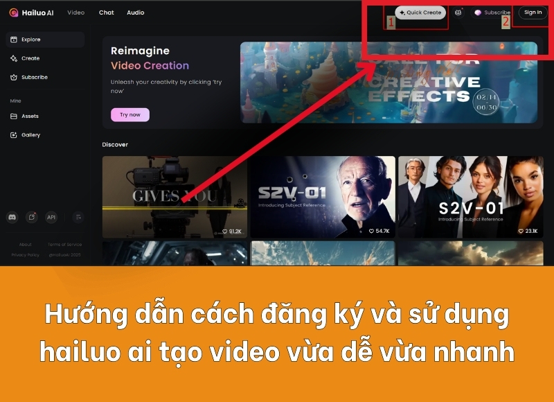 đăng nhập vào hailuo ai 