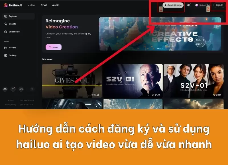 đăng nhập vào hailuo ai 