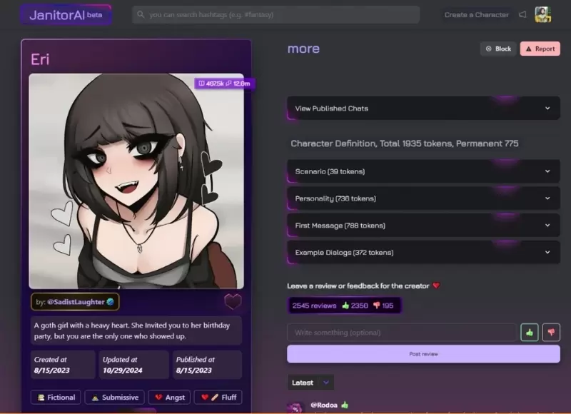 tạo chatbot với janitor ai