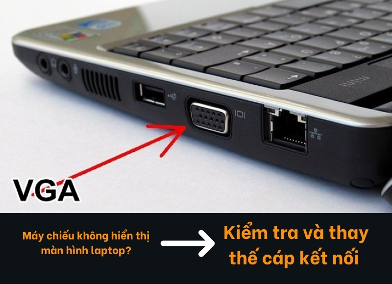 khắc phục máy chiếu không hiển thị màn hình laptop
