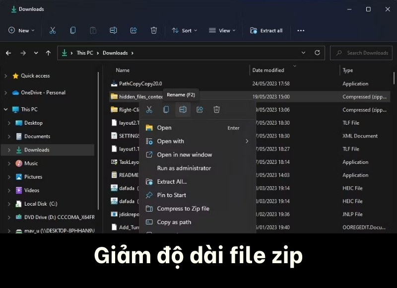lỗi trích xuất file ZIP 0x80010135