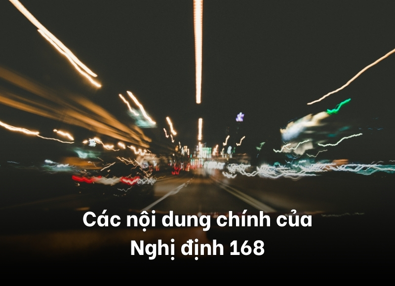 nghị định 168 cho người tham gia giao thông