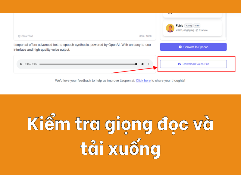 Chuyển đổi văn bản thành giọng nói của OpenAi