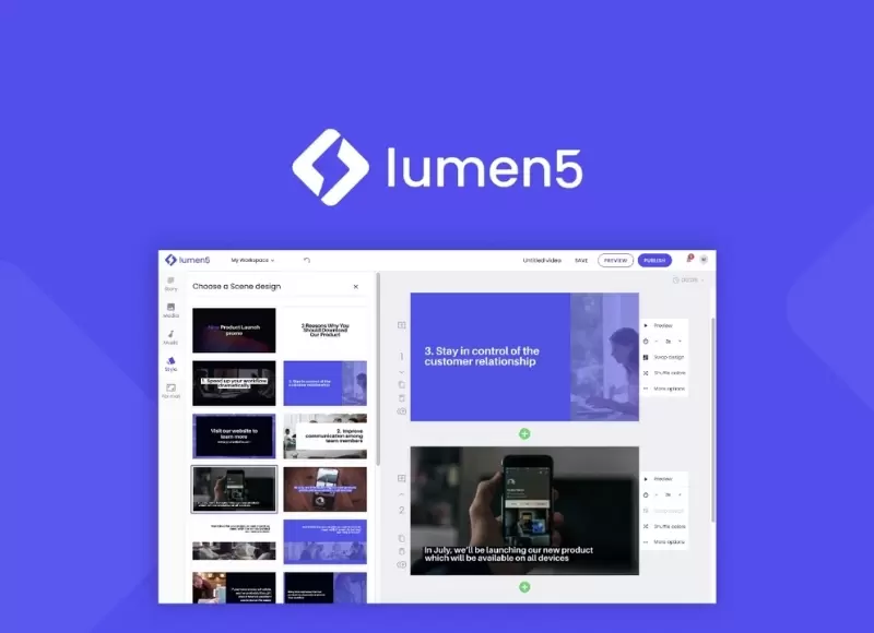 ứng dụng AI lumen5