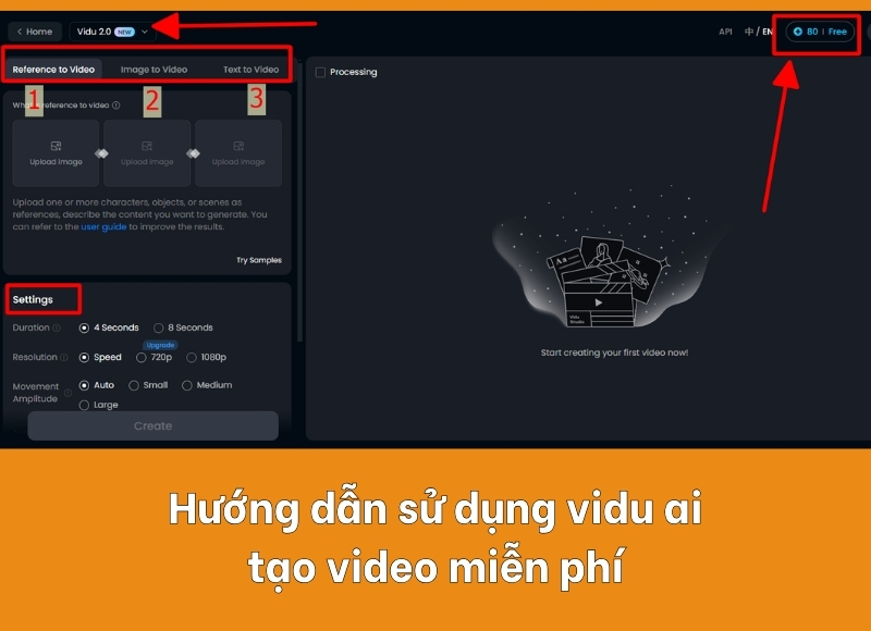 hướng dẫn tạo video với vidu ai
