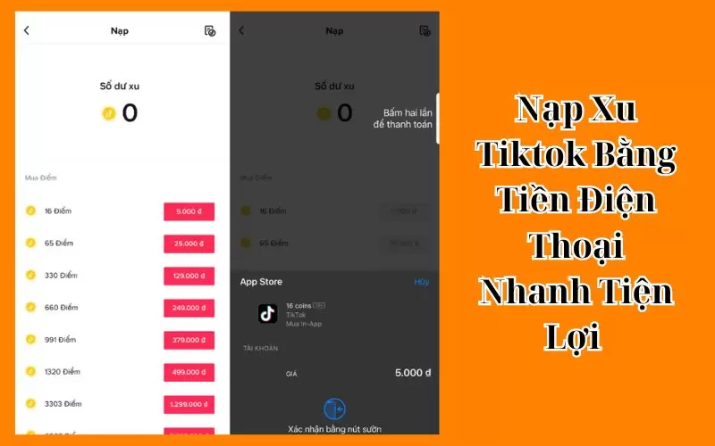 nạp xu tiktok bằng tiền điện thoại