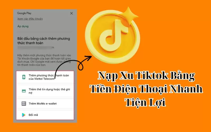 nạp xu tiktok bằng tiền điện thoại