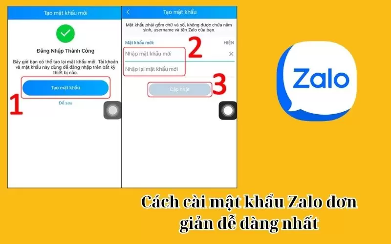 cách cài mật khẩu zalo