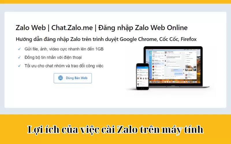 cách cài zalo trên máy tính