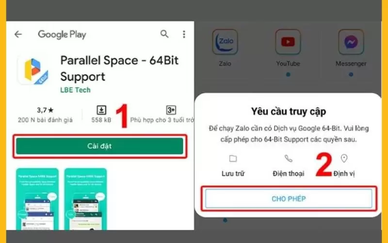cách dùng 2 zalo trên iphone