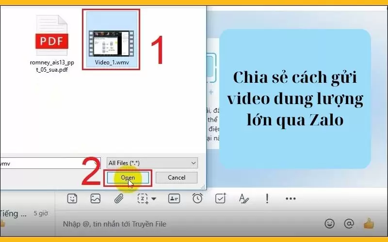 cách gửi video dung lượng lớn qua zalo
