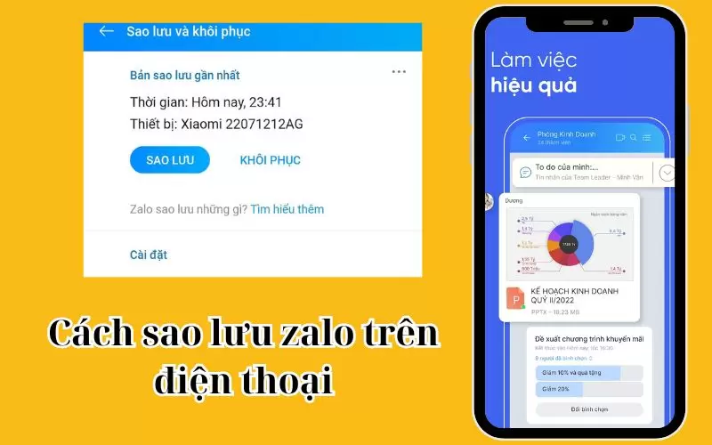 cách sao lưu zalo