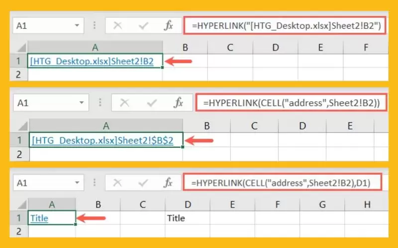cách sử dụng hàm hyperlink trong excel