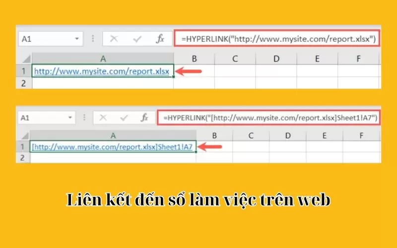 cách sử dụng hàm hyperlink trong excel