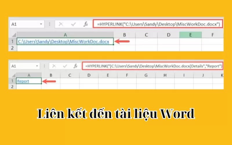 cách sử dụng hàm hyperlink trong excel
