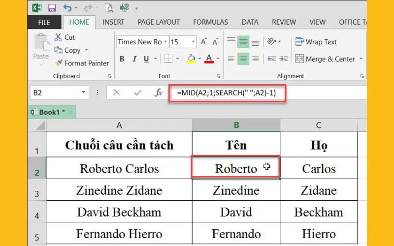 cách sử dụng hàm mid trong excel