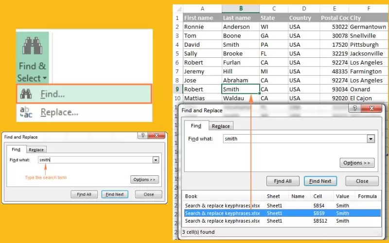 cách sử dụng hàm tìm kiếm trong excel