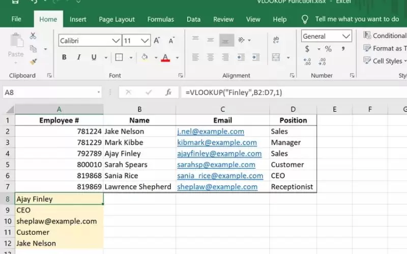 cách sử dụng hàm vlookup trong excel