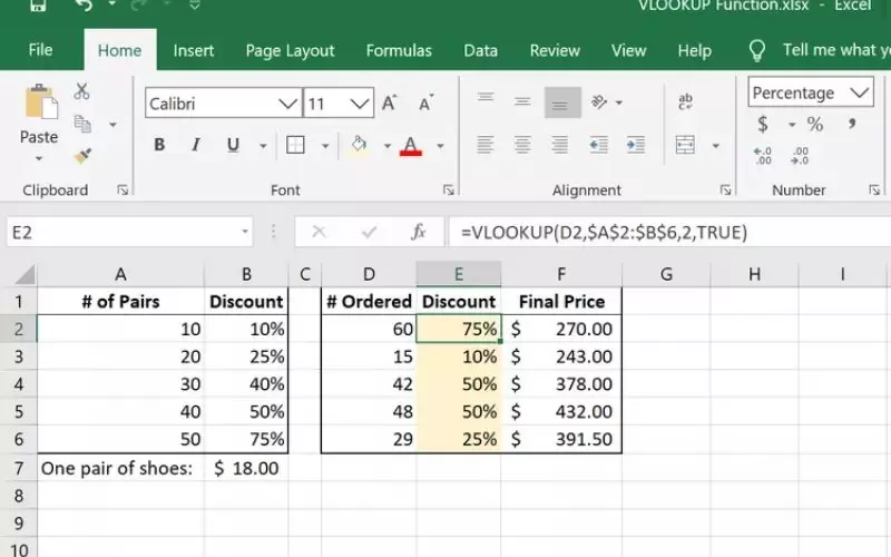 cách sử dụng hàm vlookup trong excel