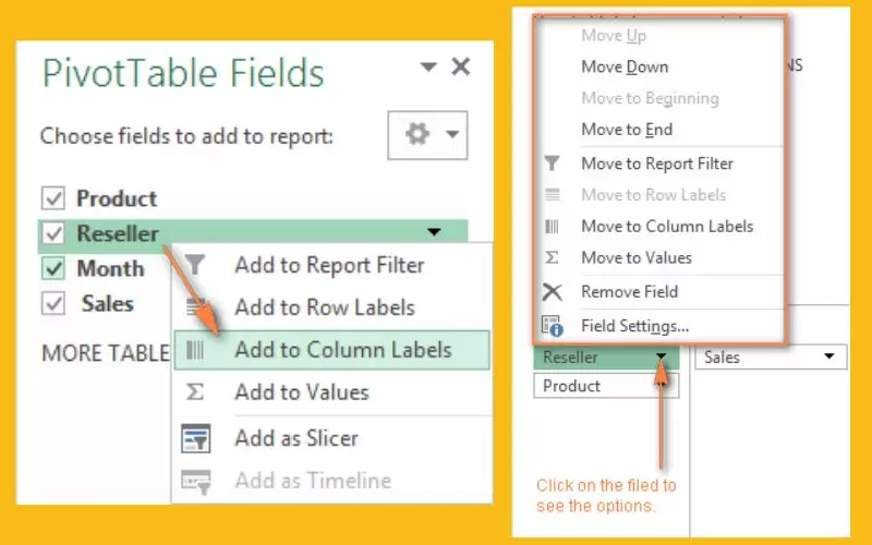 cách sử dụng pivot table trong excel